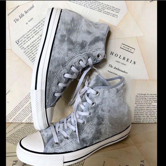 fuzzy high top converse